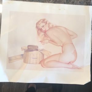 Paper print add 1930s pin up girl